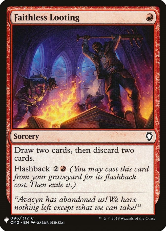 Faithless Looting (CM2) (96) (The List Reprints)