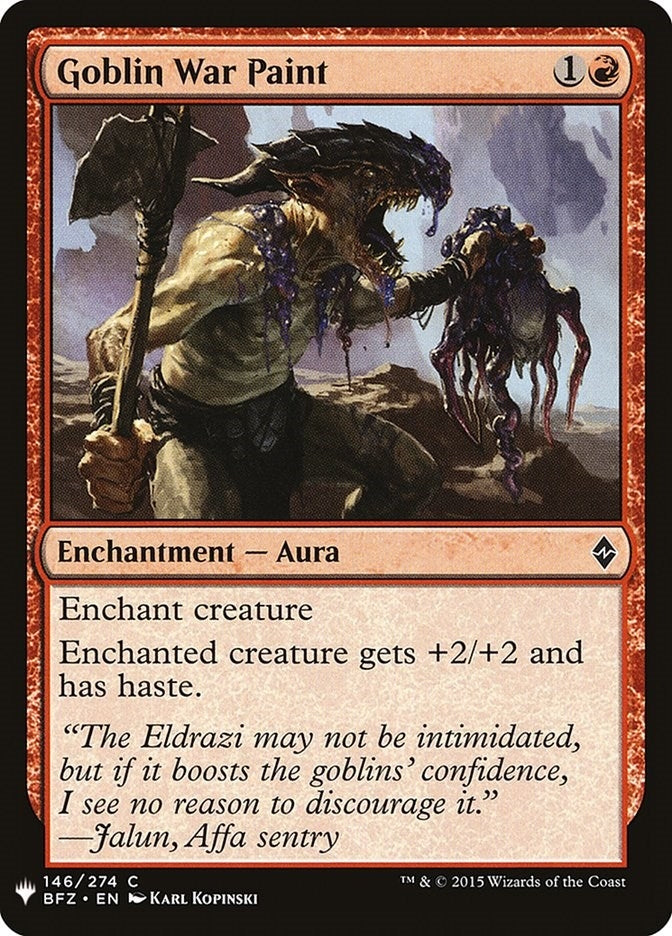 Goblin War Paint (146) (The List Reprints)