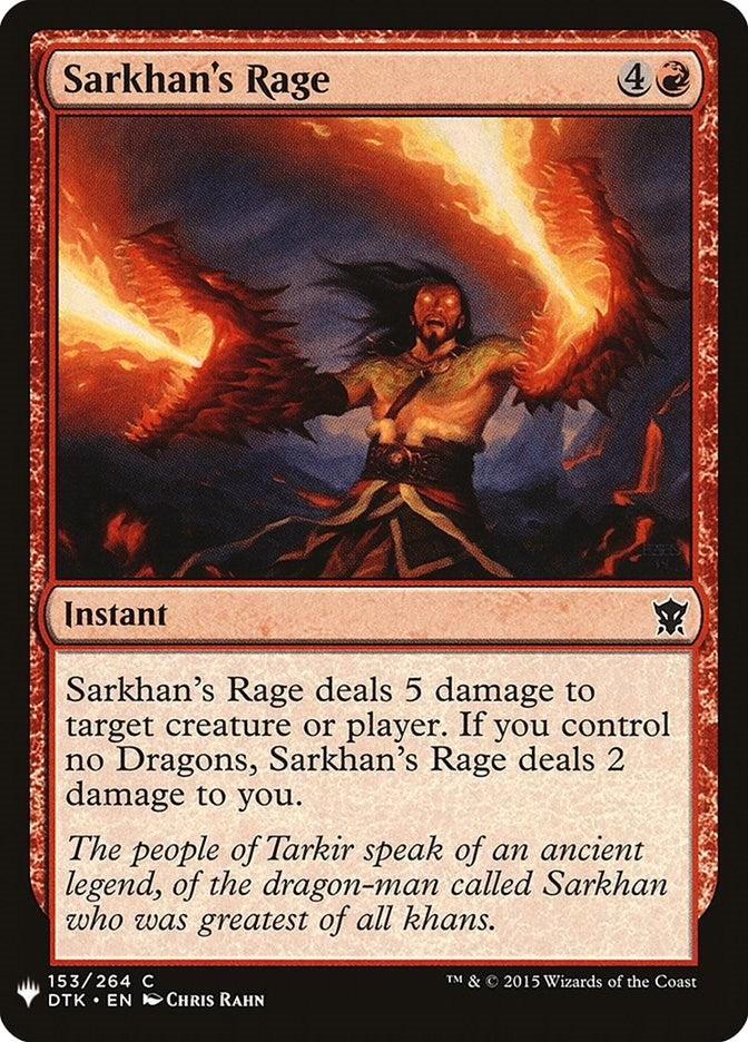 Sarkhan's Rage (153) (The List Reprints)