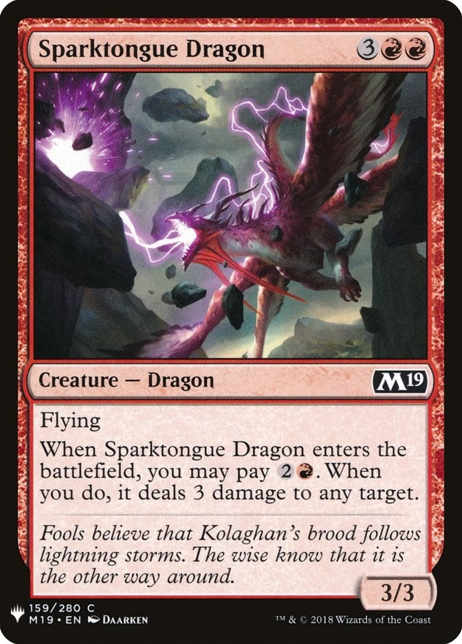 Sparktongue Dragon (159) (The List Reprints)
