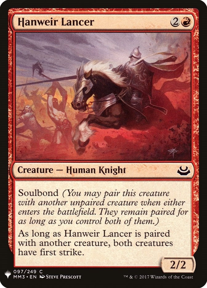 Hanweir Lancer (97) (The List Reprints)