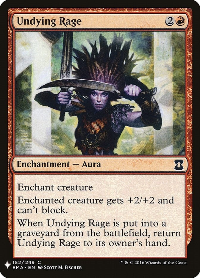 Undying Rage (152) (The List Reprints)
