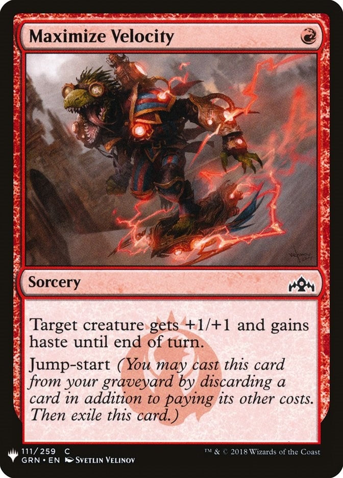 Maximize Velocity (111) (The List Reprints)