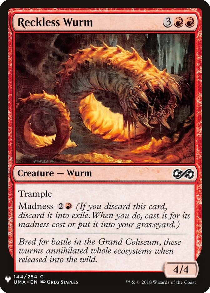 Reckless Wurm (144) (The List Reprints)