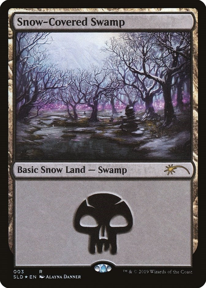 Snow-Covered Swamp (3) (3) (Secret Lair Drop Series)