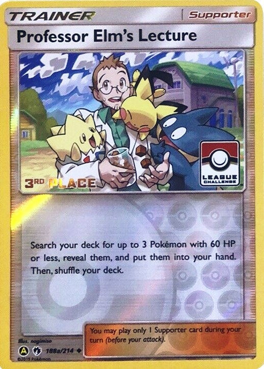 Image for Professor Elm's Lecture - 188a/214 (League Challenge) [3rd Place] (188a/214) (League & Championship Cards) - Pokemon