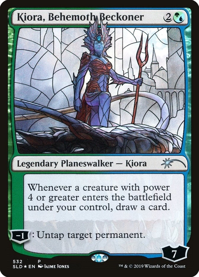 Kiora, Behemoth Beckoner (Stained Glass) (532) (Secret Lair Drop Series)