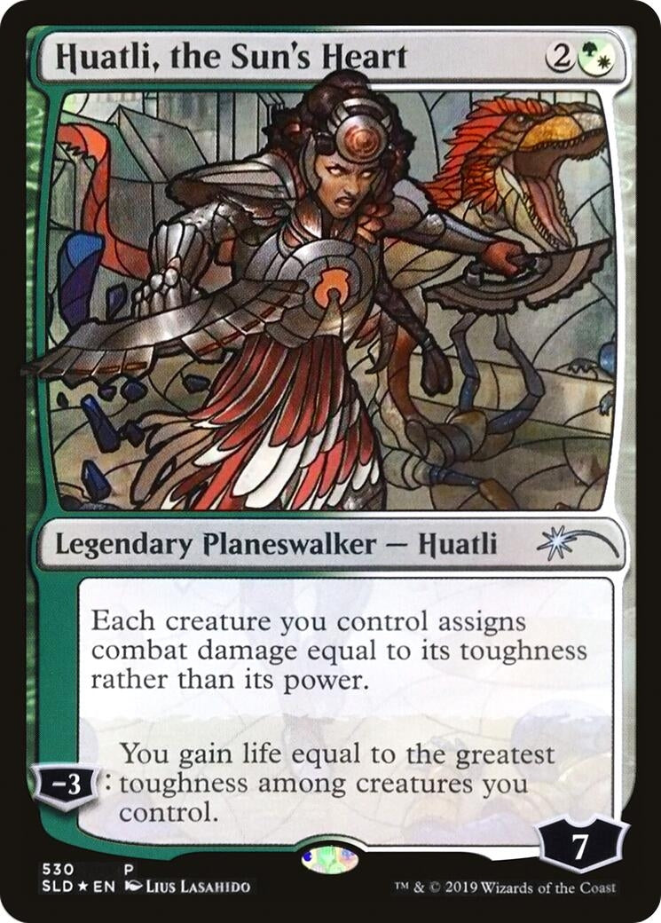 Huatli, the Sun's Heart (Stained Glass) (530) (Secret Lair Drop Series)
