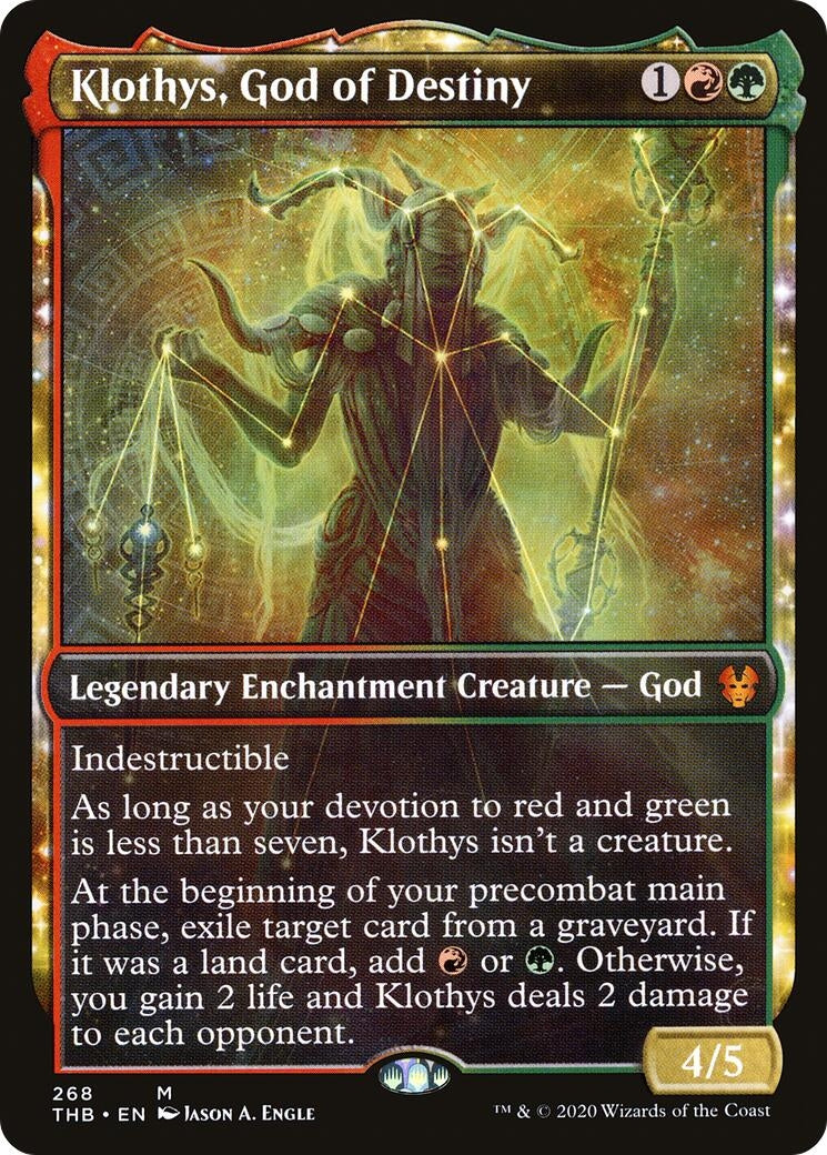 Klothys, God of Destiny (Showcase) (268) (Theros Beyond Death)