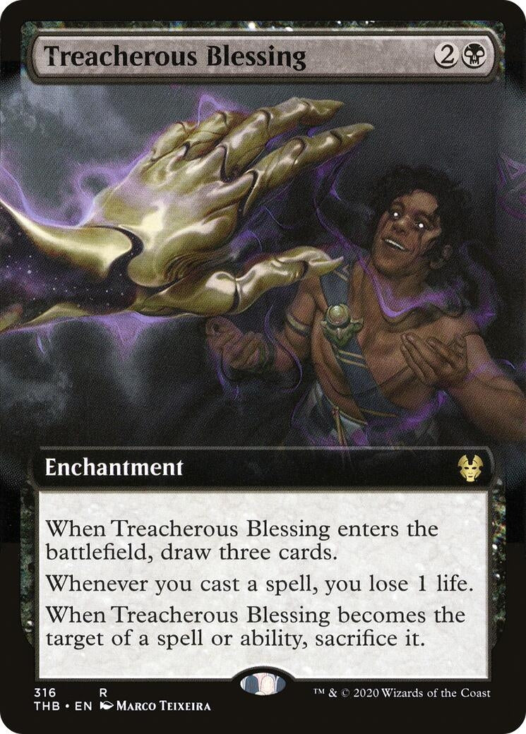 Image for Treacherous Blessing (Extended Art) (316) - Magic: The Gathering
