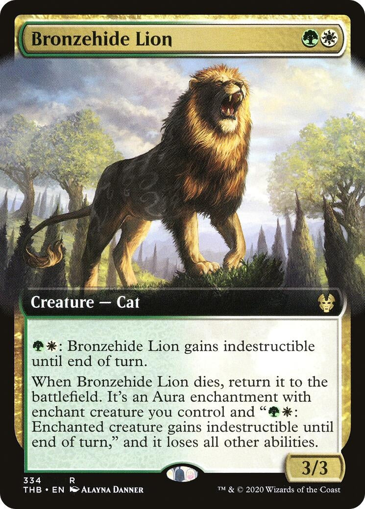 Bronzehide Lion (Extended Art) (334) (Theros Beyond Death)