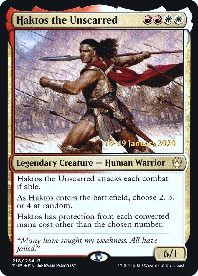 Haktos the Unscarred (218) (Prerelease Cards)