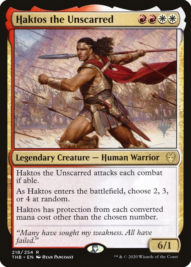 Haktos the Unscarred (218) (Promo Pack: Theros Beyond Death)