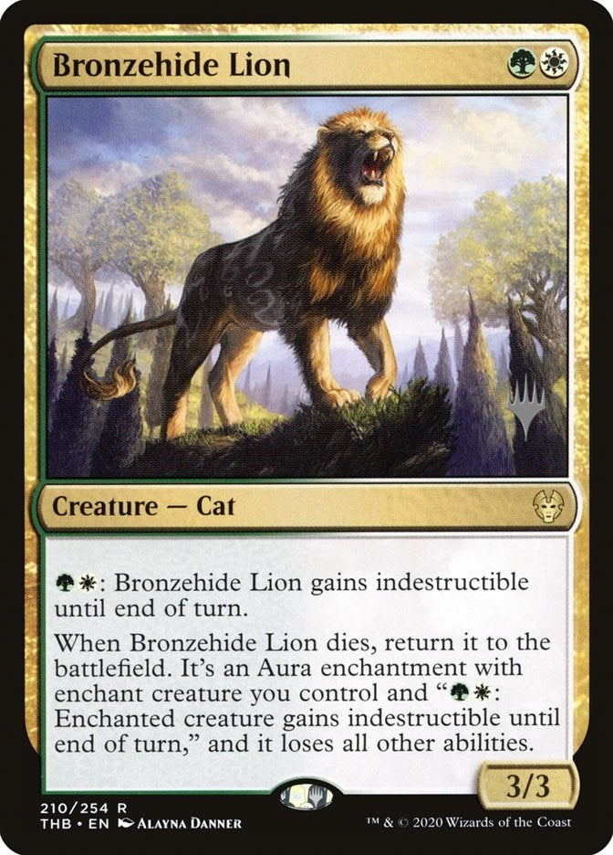 Bronzehide Lion (210) (Promo Pack: Theros Beyond Death)