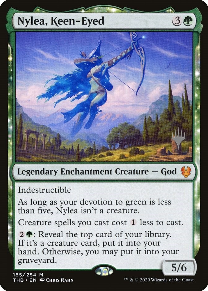 Nylea, Keen-Eyed (185) (Promo Pack: Theros Beyond Death)