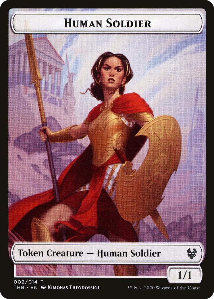Human Soldier // Reflection Double-Sided Token (2 // 5) (Theros Beyond Death)