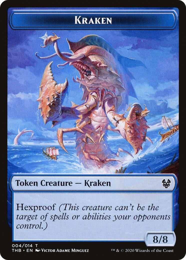 Kraken // Satyr Double-Sided Token (4 // 9) (Theros Beyond Death)