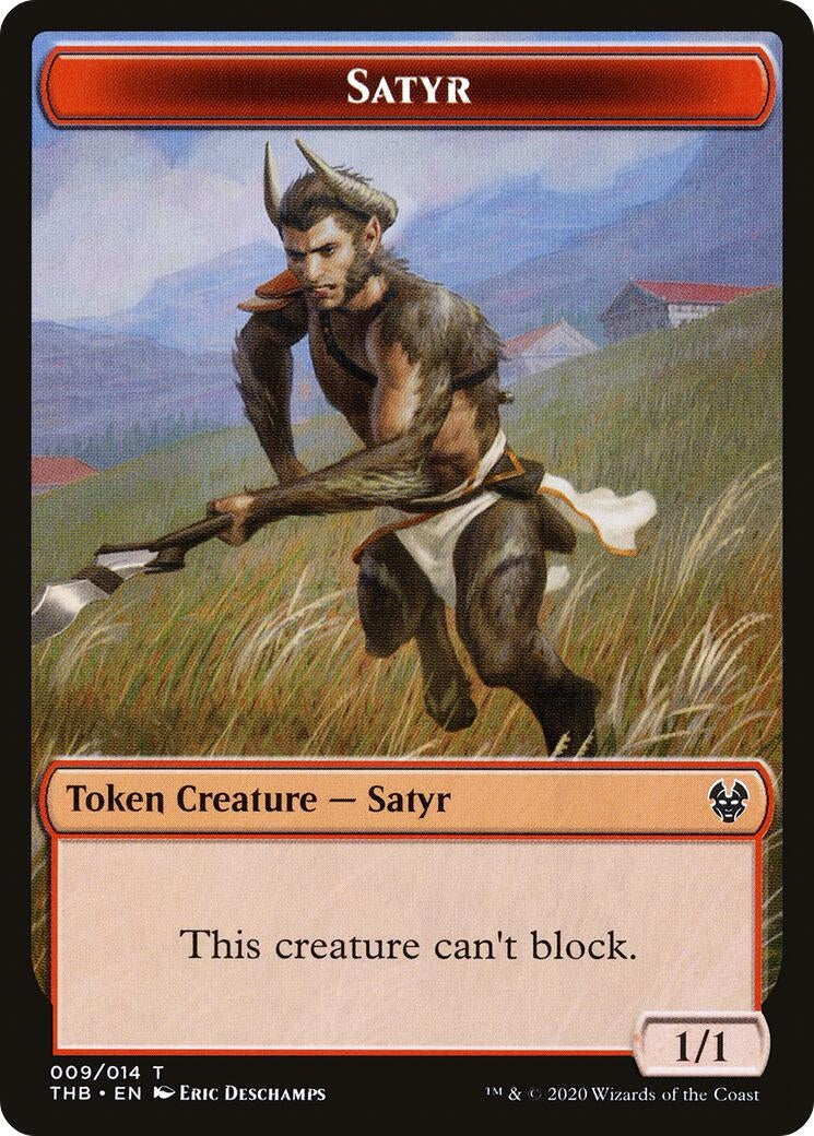 Satyr // Nightmare Double-Sided Token (9 // 12) (Theros Beyond Death)