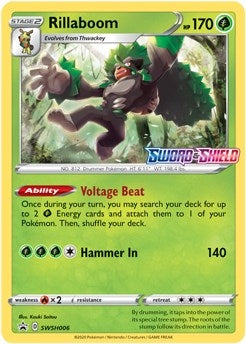 Image for Rillaboom - SWSH006 (Prerelease) (SWSH006) (SWSH: Sword & Shield Promo Cards) - Pokemon