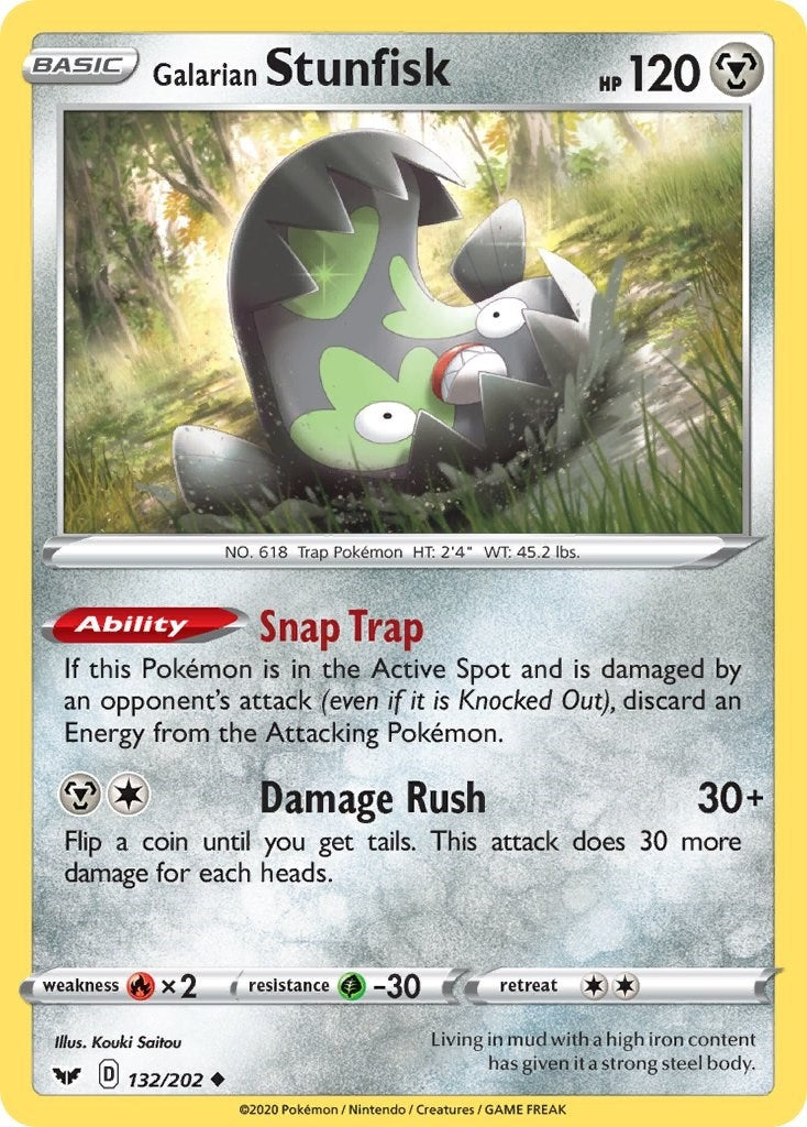 Image for Galarian Stunfisk (132/202) (SWSH01: Sword & Shield Base Set) - Pokemon