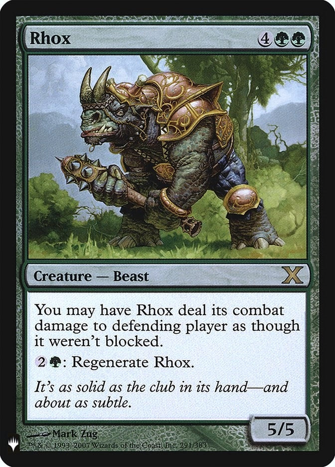 Rhox (291) (The List Reprints)