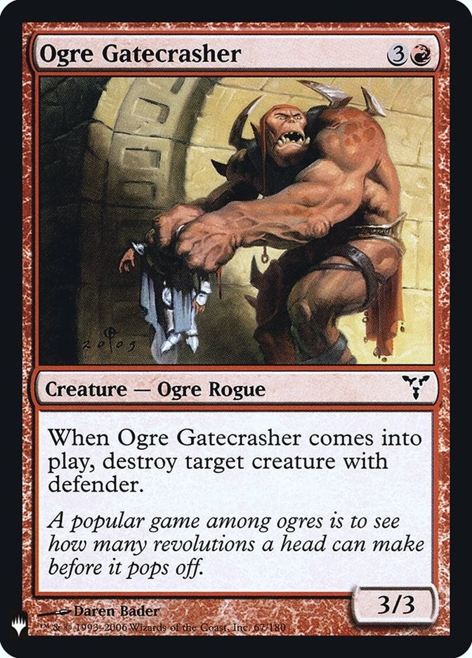 Ogre Gatecrasher (67) (The List Reprints)