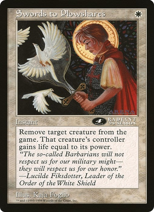 Swords to Plowshares (4th Place) (Arena League) (Oversize Cards)
