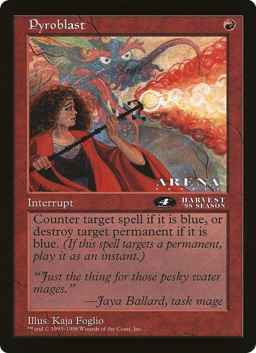 Pyroblast (4th Place) (Arena League) (Oversize Cards)
