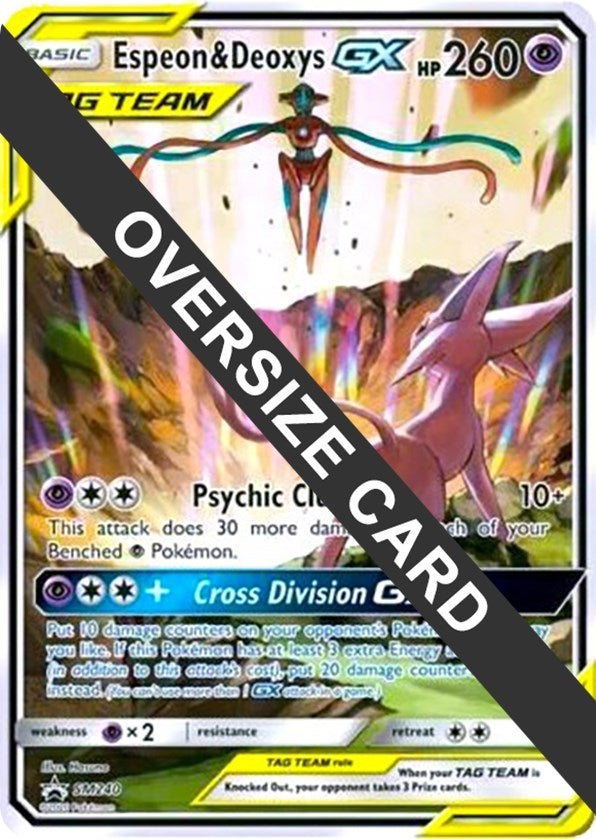 Image for Espeon & Deoxys GX Oversized - SM240 (SM Black Star Promo) (SM240) (Jumbo Cards) - Pokemon