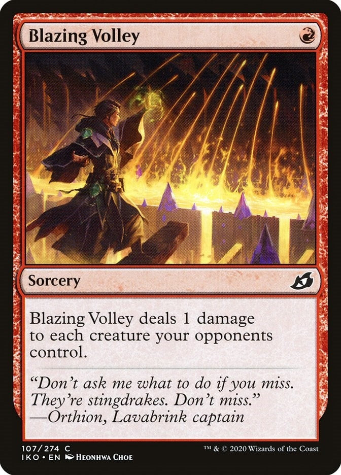 Blazing Volley (107) (Ikoria: Lair of Behemoths)