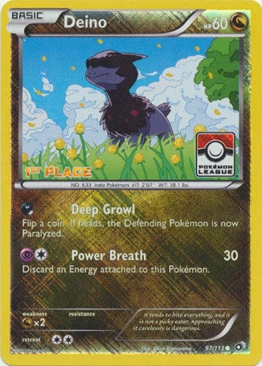 Image for Deino - 97/113 (Pokemon League) [1st Place] (097/113) (League & Championship Cards) - Pokemon