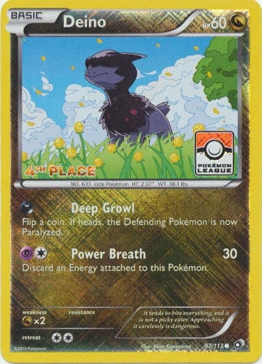 Image for Deino - 97/113 (Pokemon League) [4th Place] (097/113) (League & Championship Cards) - Pokemon