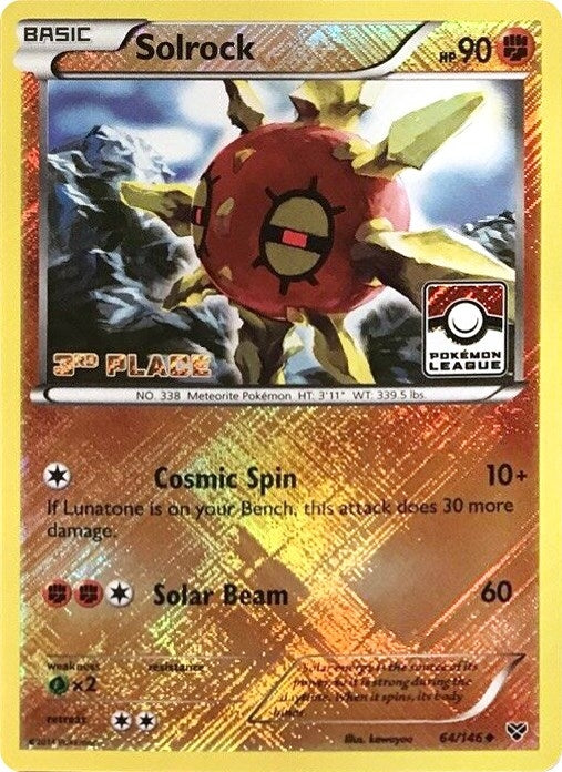Image for Solrock - 64/146 (Pokemon League) [3rd Place] (064/146) (League & Championship Cards) - Pokemon