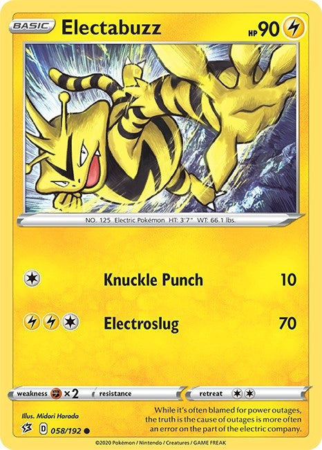 Image for Electabuzz (058/192) (SWSH02: Rebel Clash) - Pokemon