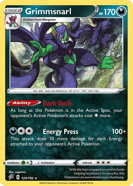 Image for Grimmsnarl (125/192) (SWSH02: Rebel Clash) - Pokemon