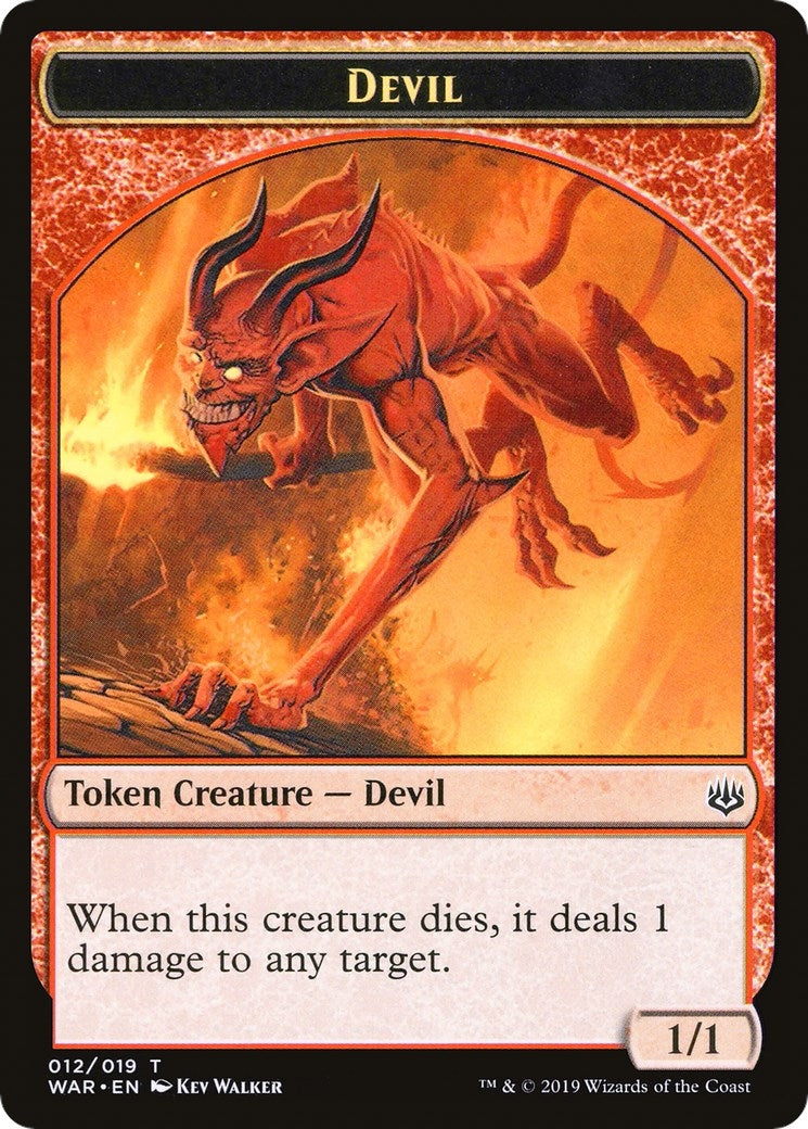 Devil // Satyr Double-Sided Token (Challenger 2020) (12 // 9) (Unique and Miscellaneous Promos)