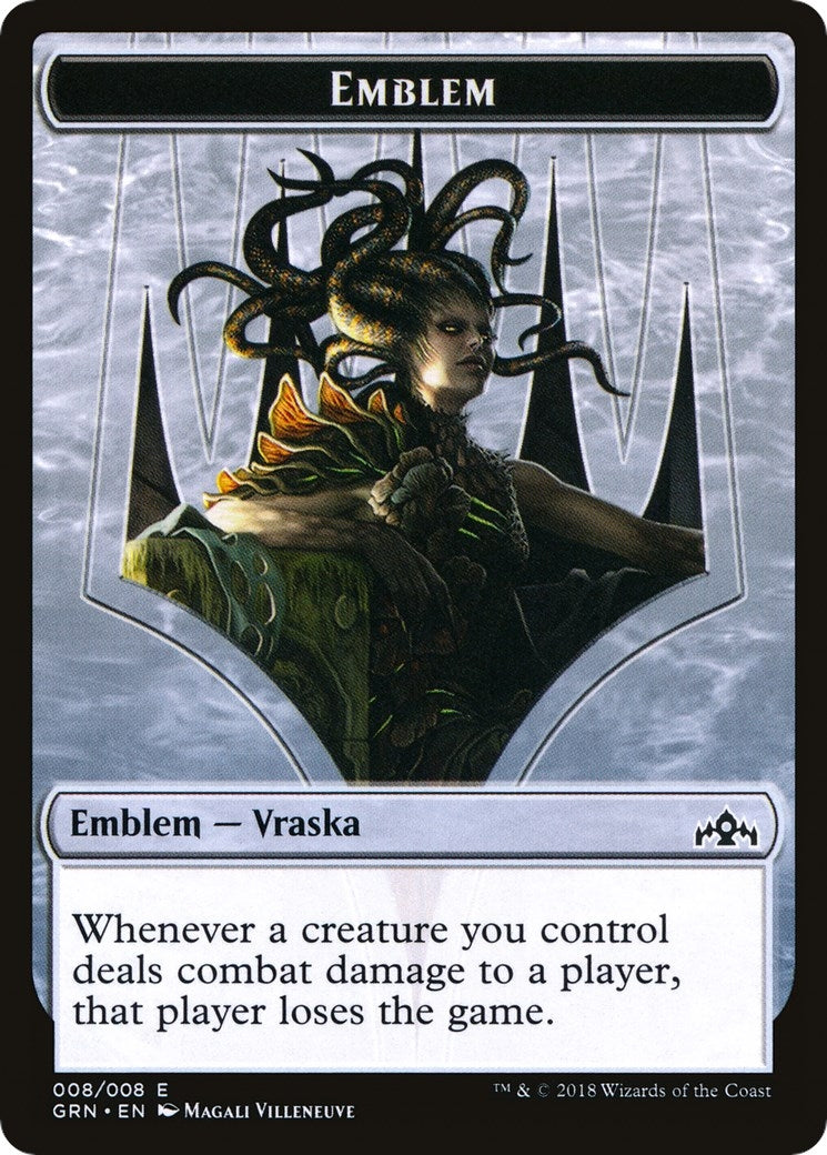 Emblem - Vraska // Human Double-Sided Token (Challenger 2020) (8 // 2) (Unique and Miscellaneous Promos)