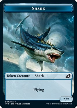 Shark // Human Soldier (003) Double-Sided Token (7 // 3) (Ikoria: Lair of Behemoths)