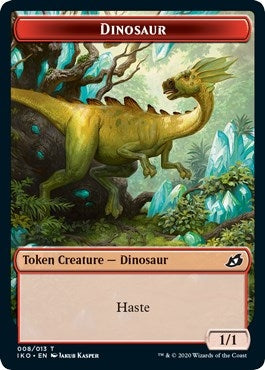 Dinosaur // Human Soldier (005) Double-Sided Token (8 // 5) (Ikoria: Lair of Behemoths)