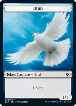 Bird // Dinosaur Cat Double-Sided Token (2 // 16) (Commander 2020)