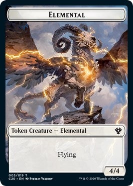 Elemental (003) // Soldier Double-Sided Token (3 // 5) (Commander 2020)