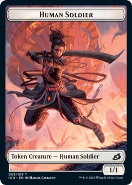 Human Soldier (003) // Zombie Double-Sided Token (3 // 9) (Commander 2020)