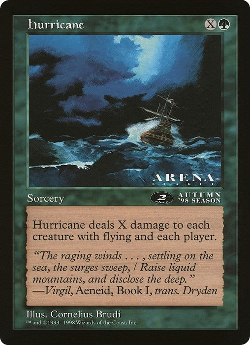 Hurricane (2nd Place) (Arena League) (Oversize Cards)