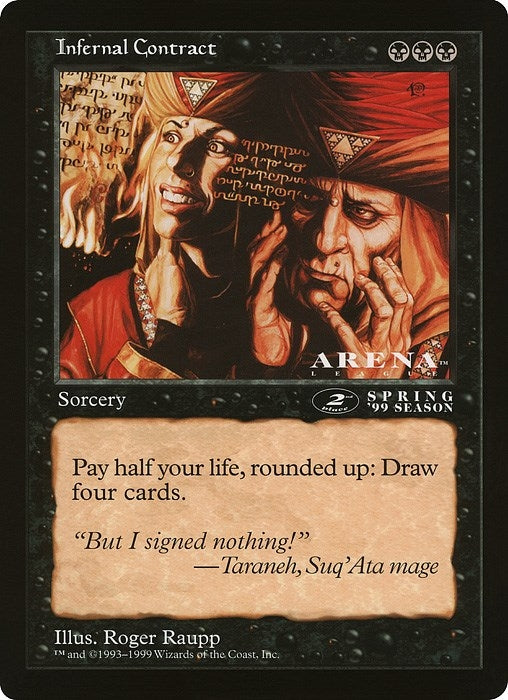 Infernal Contract (2nd Place) (Arena League) (Oversize Cards)