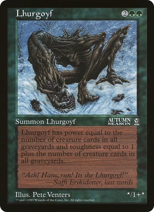 Lhurgoyf (Arena League) (Oversize Cards)