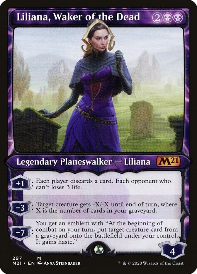 Liliana, Waker of the Dead (Showcase) (297) (Core Set 2021)