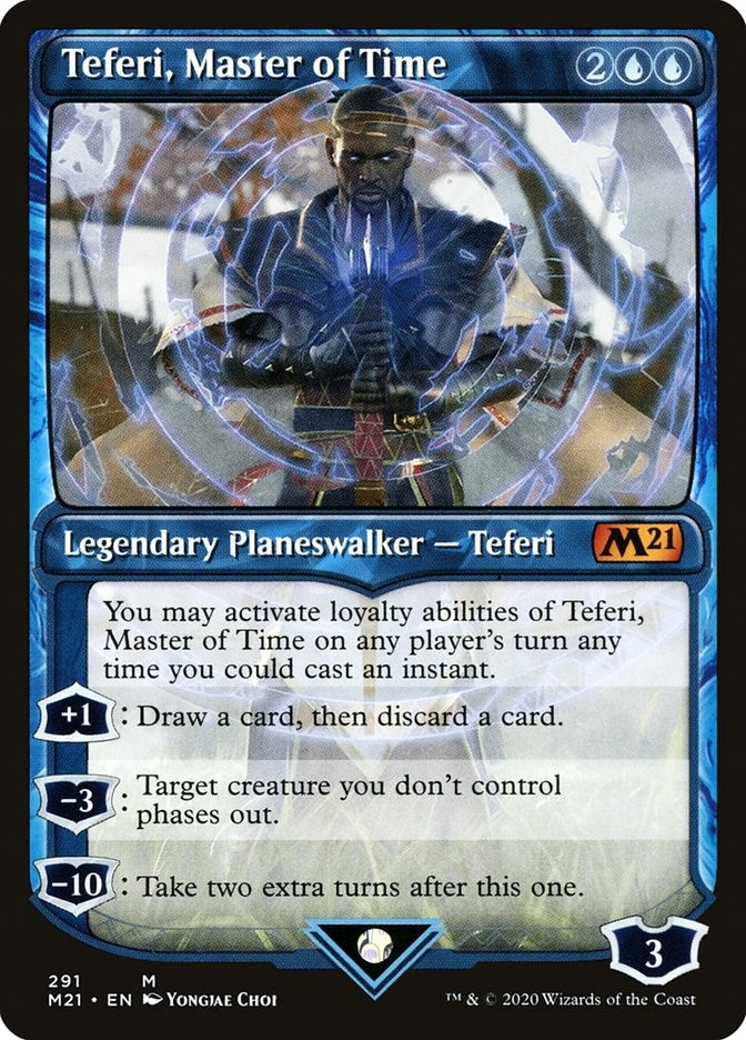 Teferi, Master of Time (Showcase) (291) (291) (Core Set 2021)