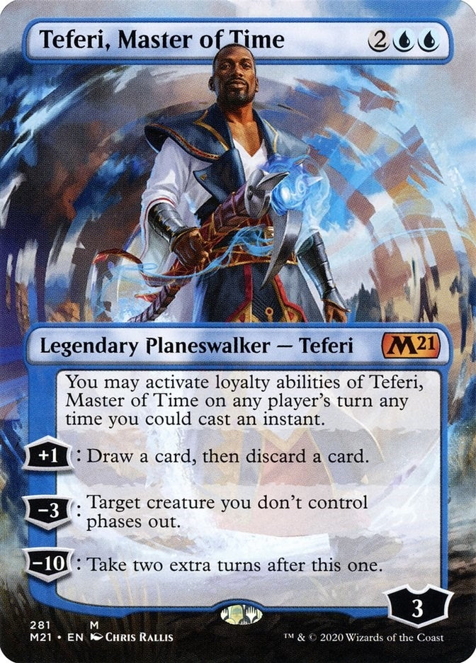 Teferi, Master of Time (Borderless) (281) (Core Set 2021)