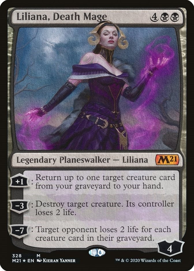 Liliana, Death Mage (328) (Core Set 2021)