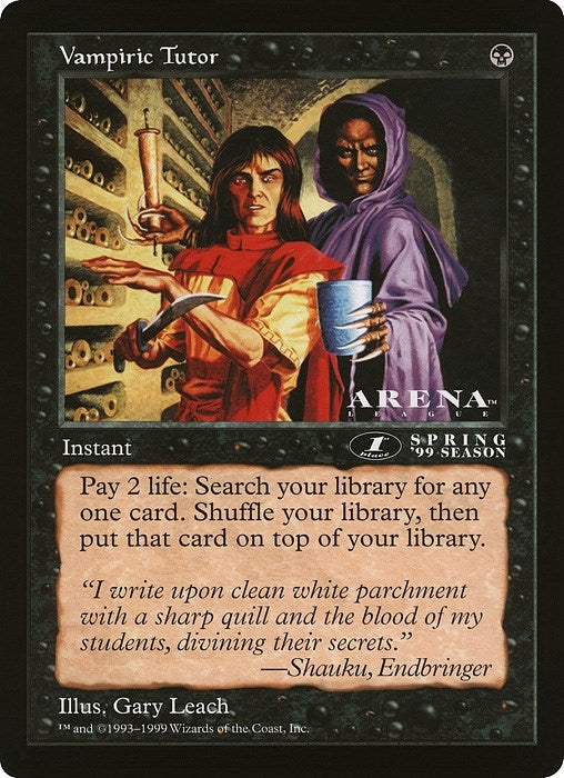 Vampiric Tutor (Arena League) (Oversize Cards)